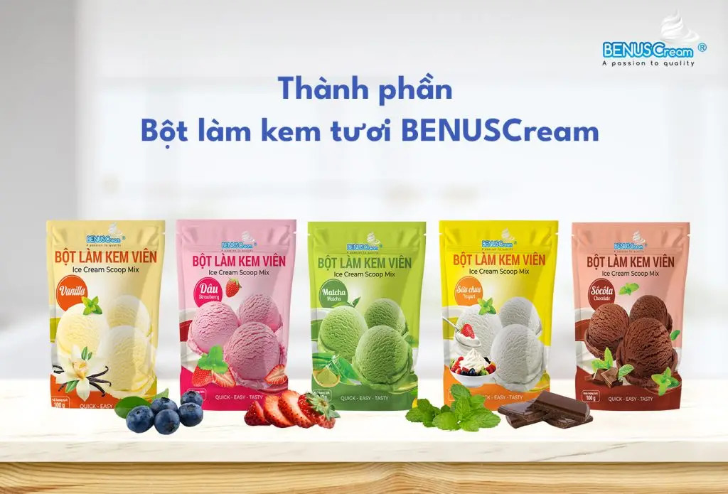 Thành phần bột làm kem viên BenusCream