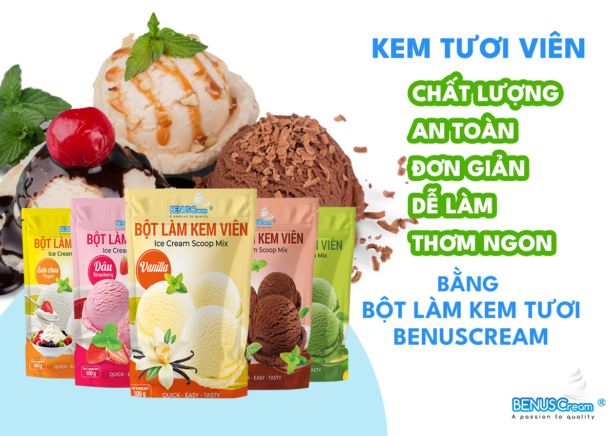 Kem tươi vi&ecirc;n BenusCream