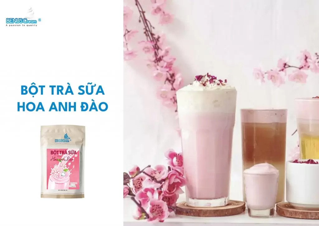 Bột trà sữa hoa anh đào